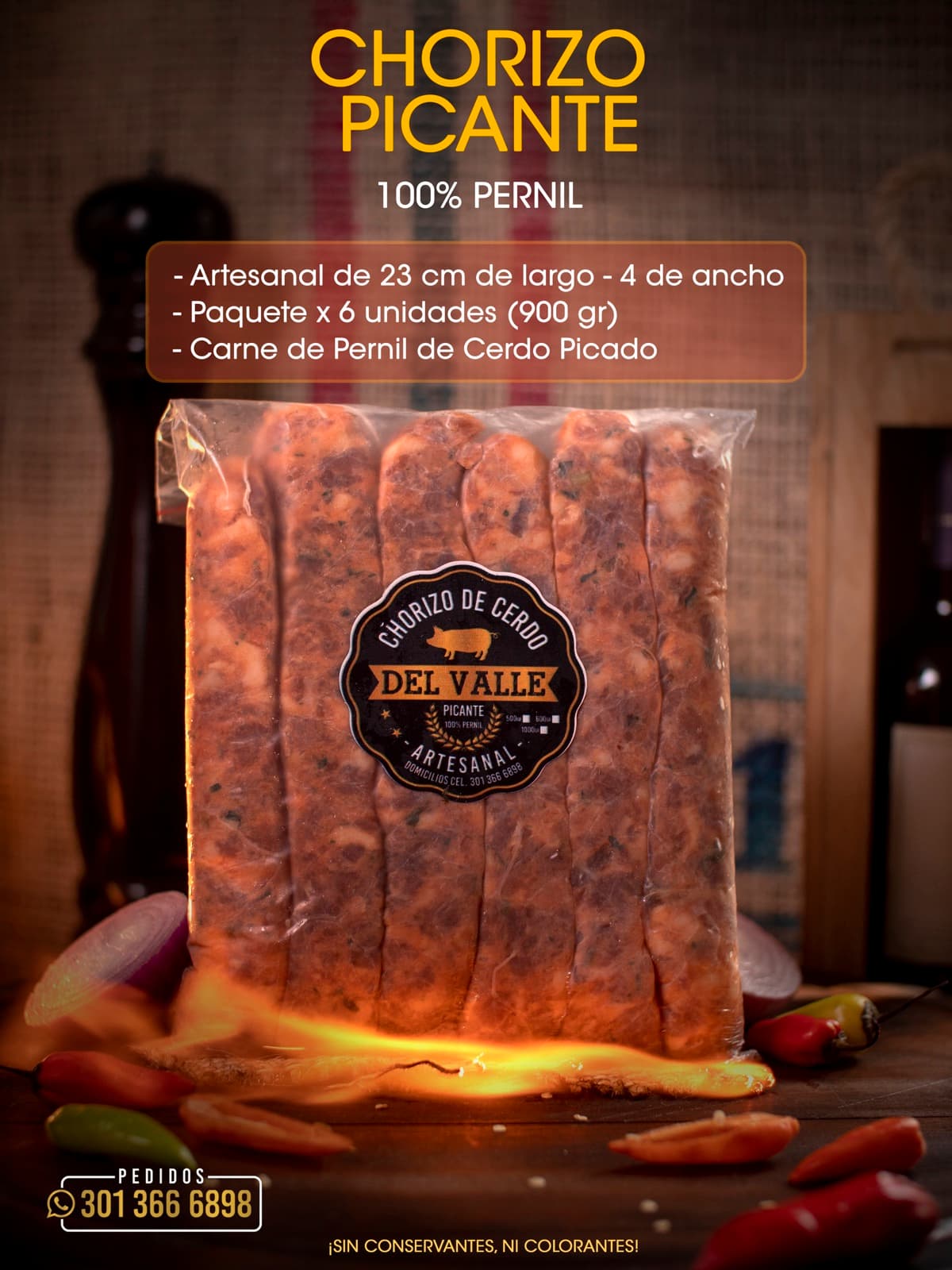 Chorizo Picante x6 (900 g)